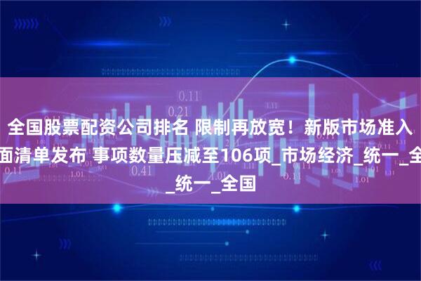 全国股票配资公司排名 限制再放宽！新版市场准入负面清单发布 事项数量压减至106项_市场经济_统一_全国
